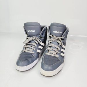 Adidas Men's Grey White Raleigh AW5406 Mid Top Basketball Sneaker Shoes Size 13